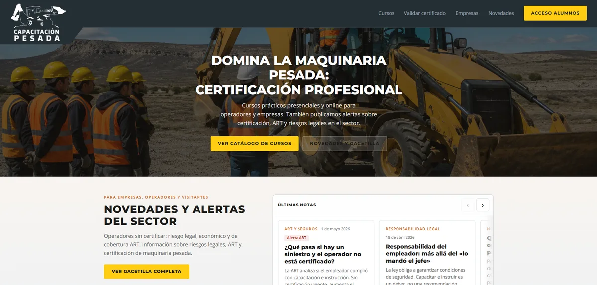 Canal digital de Capacitación Pesada