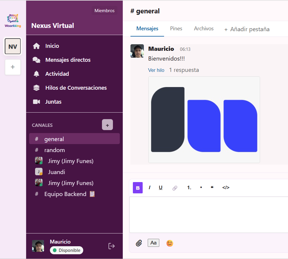 Woorkking — plataforma de trabajo en equipo